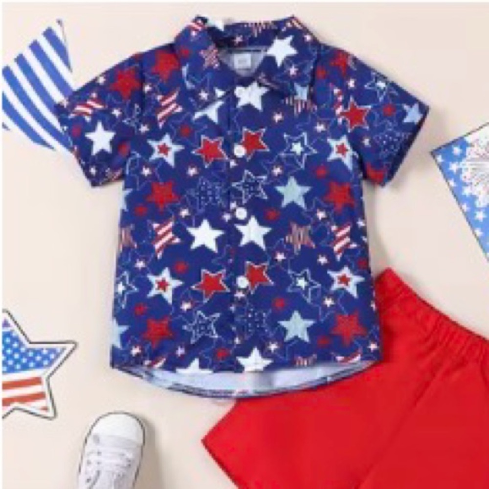 Kids Star Print Shirt